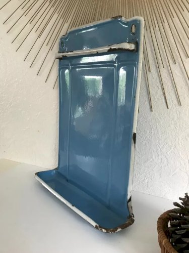 29 ⚜️ Ancien Égouttoir Mural en Tôle Émaillée Pour Ustensiles de Cuisine Vintage