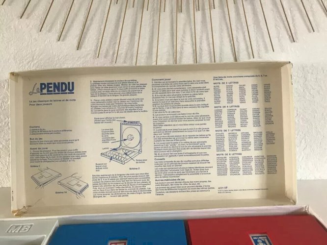 29 ⚜ Ancien Jeu De Société Le Pendu MB Complet Un Jeu Classique De Lettres