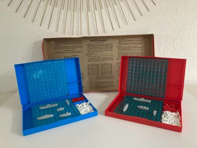29 ⚜️ Ancien Jeu De Société MB Battleship Année 1967 Vintage