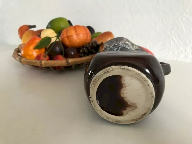 29 ⚜️   Ancien Vase Style Vallauris Vintage Hauteur 17 Cm
