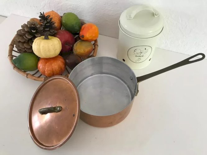 29 ⚜️ Ancienne Casserole En Cuivre Vintage
