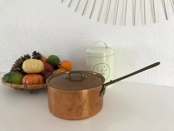 29 ⚜️ Ancienne Casserole En Cuivre Vintage