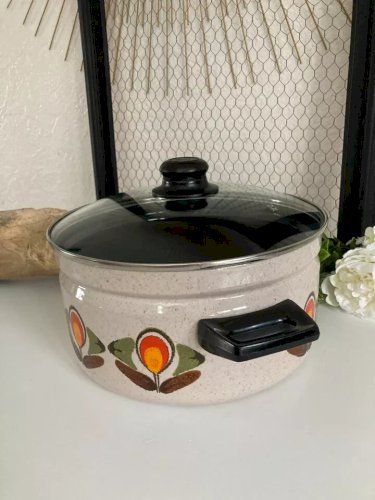 29 ⚜️ Ancienne Cocotte Marmite Faitout Diamètre 26 Cm Vintage