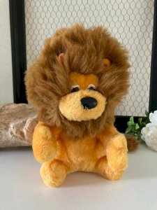 29⚜️ Vintage Yellow Lion Mascot Plush LCL Crédit Lyonnais H 25 cm
