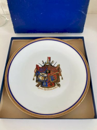 29 ⚜️  Assiette Garde Républicaine Jammet Seignolles Exclusivité Limoges France