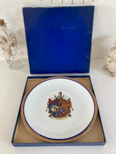 29 ⚜️  Assiette Garde Républicaine Jammet Seignolles Exclusivité Limoges France