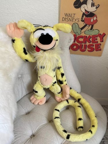 29 ⚜️  Peluche Doudou Marsupilami Marsu 2003 Hauteur 40 Cm Debout