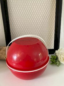 29 ⚜️ Red Plastic Picnic Set Camping Tableware Rodex Vintage