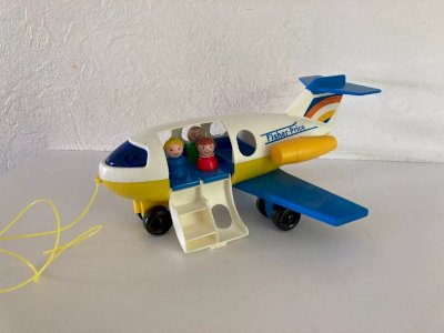 3 ⚜️ Old Toy The Fisher Price Plane Ref 2360 Vintage Year 1980
