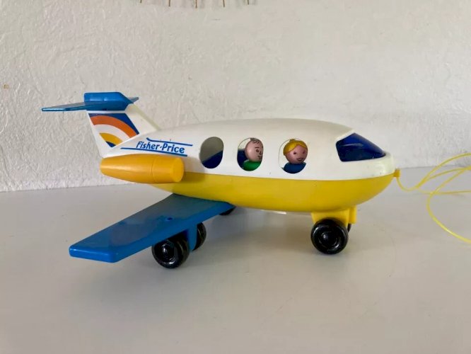 3 ⚜️  Ancien Jouet L'avion Fisher Price Réf 2360 Vintage Année 1980