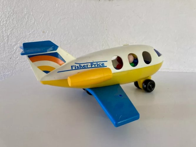 3 ⚜️  Ancien Jouet L'avion Fisher Price Réf 2360 Vintage Année 1980