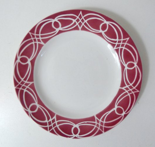 3 anciennes assiettes plates en faïence de Badonviller dépareillées vintage