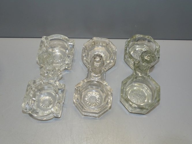 -3 ANCIENNES SALIERES de TABLE VERRE ou CRISTAL COLLECTION DECO TABLE  D