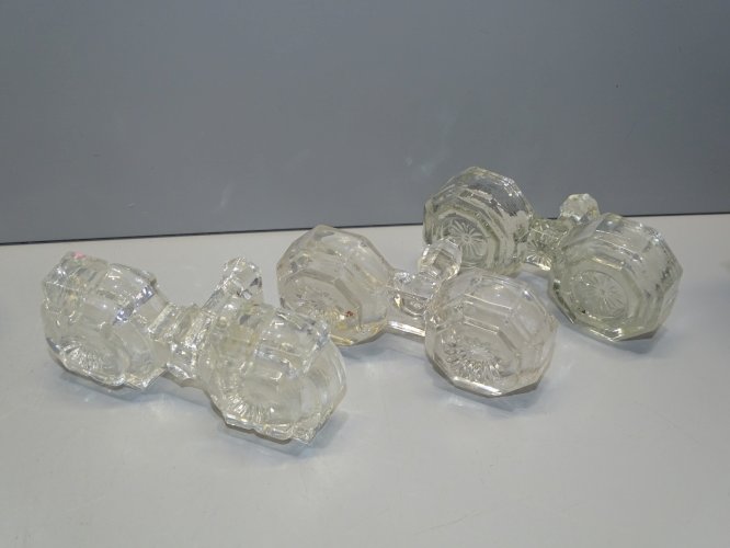 -3 ANCIENNES SALIERES de TABLE VERRE ou CRISTAL COLLECTION DECO TABLE  D
