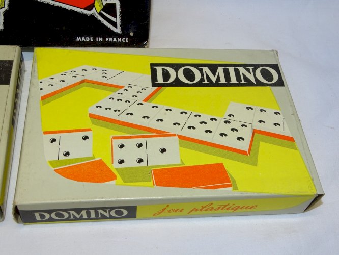 -3 ANCIENS JEUX DE VOYAGE VINTAGE DAMES DOMINOS PETITS CHEVAUX état neuf   D
