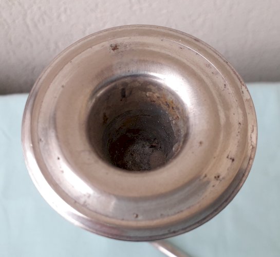 3 bougeoirs doubles en métal