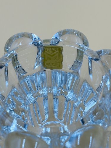 3 bougeoirs vintage en verre – Verrerie de Reims