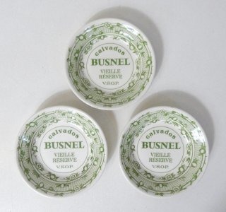 3 Gien bowls Calvados BUSNEL advertising café vintage bistro