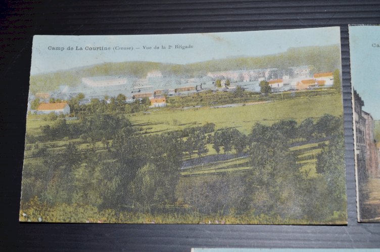 -3 CPA  CAMP de la COURTINE CREUSE LIMOUSIN MILITARIA COLLECTION début XXe