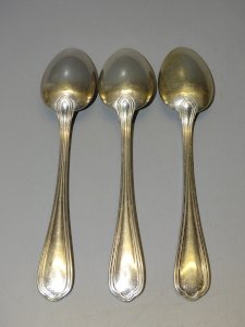 -3 CUILLERES A SOUPE METAL ARGENTE CHRISTOFLE COLLECTION REASSORT   D