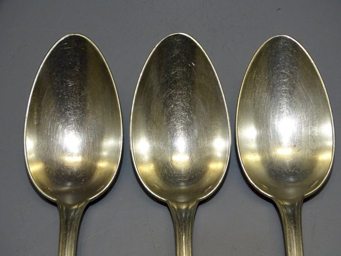 -3 CUILLERES A SOUPE METAL ARGENTE CHRISTOFLE COLLECTION REASSORT   D