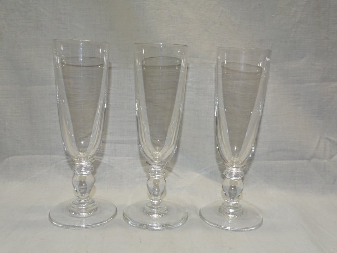 -3 FLUTES en CRISTAL SAINT LOUIS MODELE MANET COLLECTION DECO TABLE de FETES   D