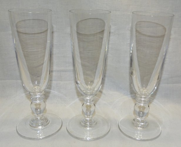 -3 FLUTES en CRISTAL SAINT LOUIS MODELE MANET COLLECTION DECO TABLE de FETES   D