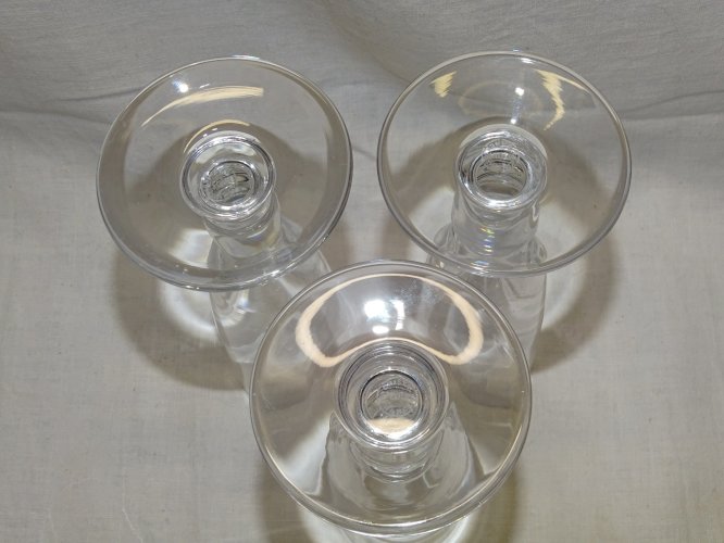 -3 FLUTES en CRISTAL SAINT LOUIS MODELE MANET COLLECTION DECO TABLE de FETES   D