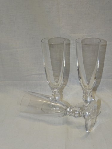 -3 FLUTES en CRISTAL SAINT LOUIS MODELE MANET COLLECTION DECO TABLE de FETES   D