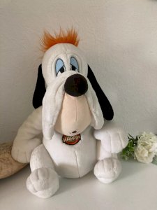 3 ⚜️ Large Vintage Plush Toy Droopy the Dog I'm Happy! Height 40 cm