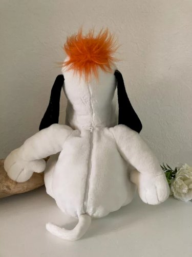 3 ⚜️ Grande Peluche Doudou Vintage Droopy Le Chien I'm Happy ! Hauteur 40 Cm