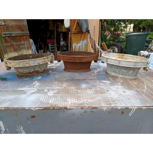 3 Jardinières en Fonte 1900 : Charleville - Mézières