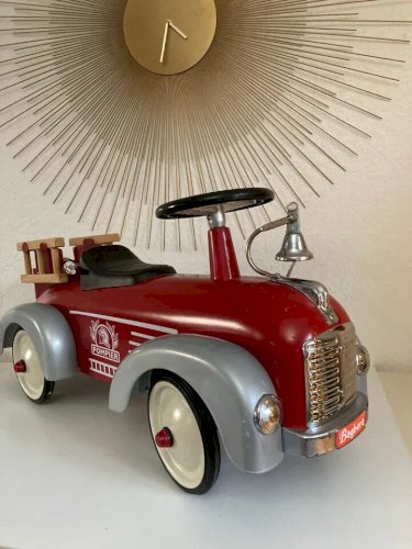 3 ⚜️ Jouet Voiture Porteur Véhicule Camion de Pompier Baghera en Métal Rouge  ⚜