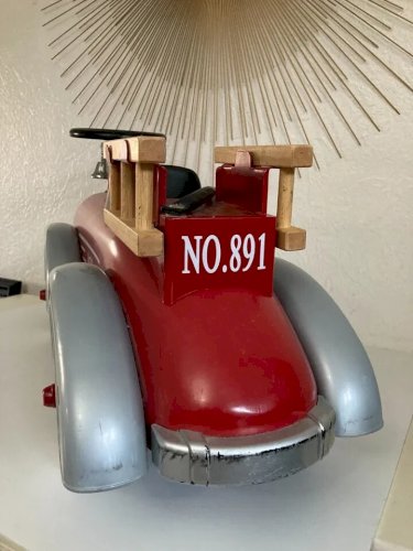 3 ⚜️ Jouet Voiture Porteur Véhicule Camion de Pompier Baghera en Métal Rouge  ⚜