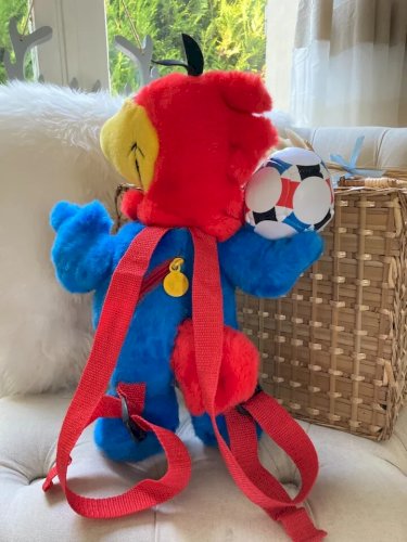 3 ⚜Mascotte Peluche Doudou Sac à Dos Footix Coupe du Monde Football France 1998