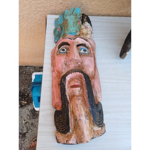3 Masques Tribaux Etnique Bois 19 éme