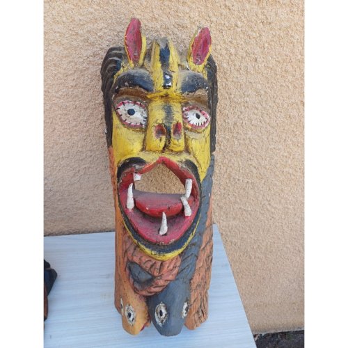 3 Masques Tribaux Etnique Bois 19 éme