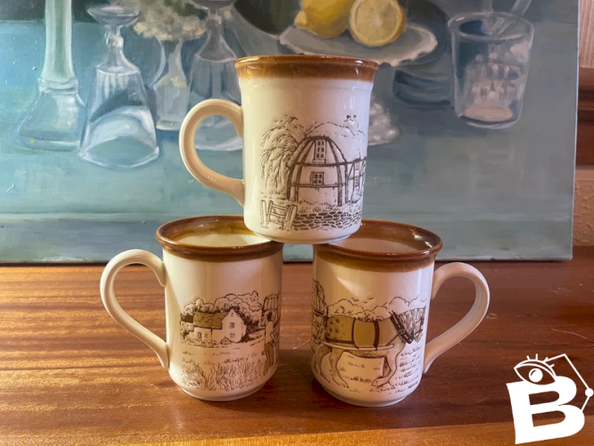 3 mugs Biltons England