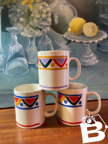 3 mugs Mobil vintage