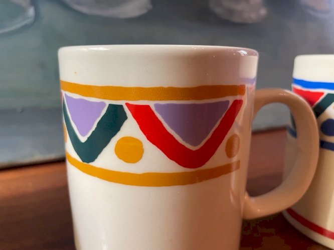 3 mugs Mobil vintage