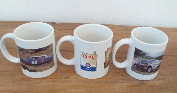 3 Mugs TOTAL CAR OIL 206 DS 2464 COLLECTION