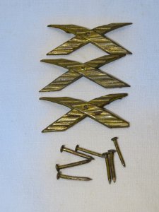 -3 NOEUDS LAITON pour DECO CADRE ou MEUBLE COLLECTION VITRINE   D