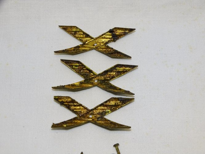 -3 NOEUDS LAITON pour DECO CADRE ou MEUBLE COLLECTION VITRINE   D