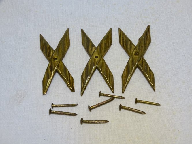 -3 NOEUDS LAITON pour DECO CADRE ou MEUBLE COLLECTION VITRINE   D