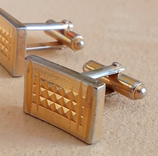 3 Paire Anciens Boutons De Manchette Métal Doré Luckenbooth Bijou Homme