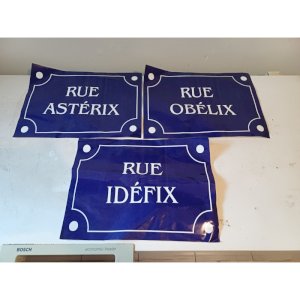 3 Stickers of Asterix, Obelix, and Dogmatix