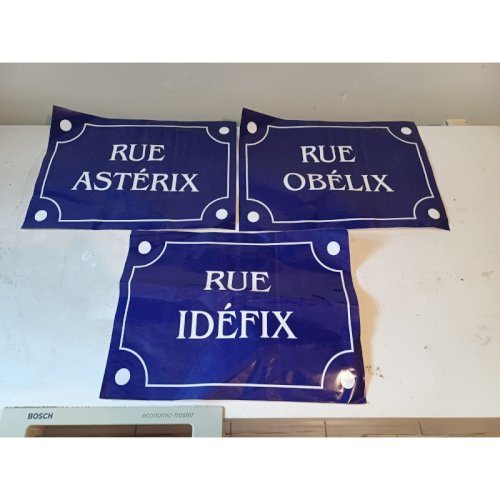 3 Panneaux Autocollants dAxtérix Obélix et Idéfix