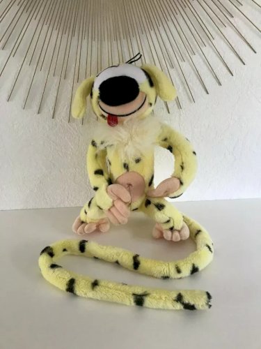 3 ⚜ Peluche Doudou Marsupilami Année 2005 Hauteur 40 Cm Debout Ajena Nounours ⚜