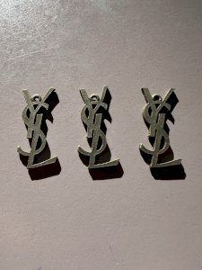 3 Vintage Yves Saint Laurent Monogram Tassel Pendants Fashion Accessories