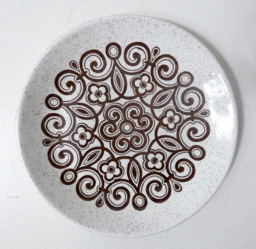 3 petites assiettes STAFFORDSHIRE grès vintage